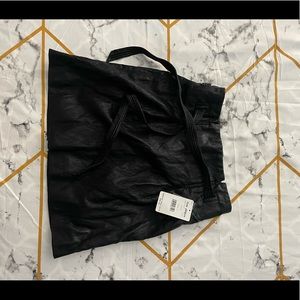 Faux leather skirt